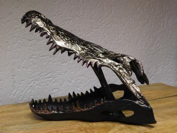 Sculpture crocodile head - Aluminium - Abstract