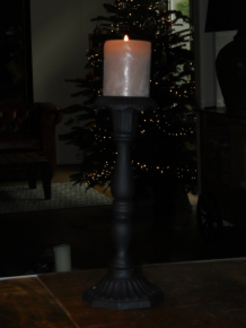 Candle stand anthracite - cast iron