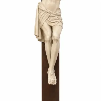 Antikes Kruzifix INRI mit Jesus – monumentales Wandbild – 300 cm