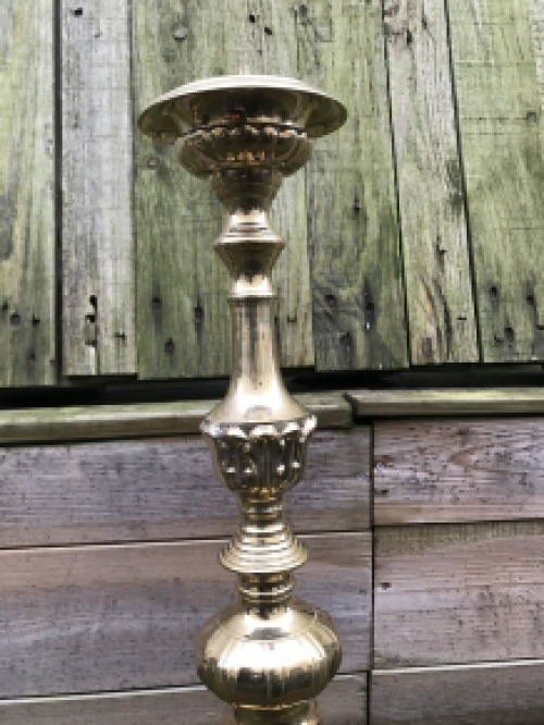 Candlestick / candle holder, high-gloss brass, ON CLEARANCE!