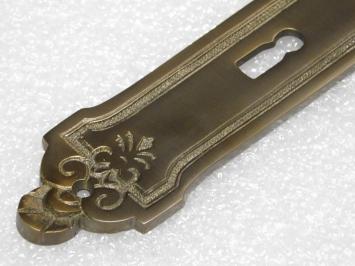 Elegant Long Door Plate - BB 72 - Dark Patinated Brass