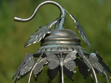 Lantern with Butterflies - Metal - Oval - Includes Lighting