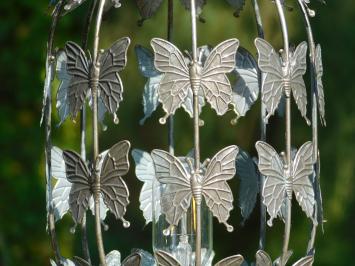 Lantern with Butterflies - Metal - Oval - Includes Lighting