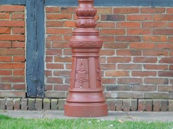 Elegant Cast Iron Lamppost with Copper and Brass Cap - 340 cm
