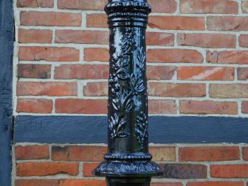 One-off: XXL lamppost - 380 cm - Black post with copper caps