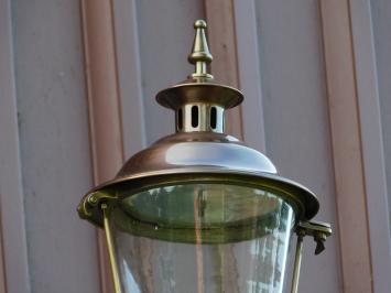One-off: XXL lamppost - 380 cm - Black post with copper caps
