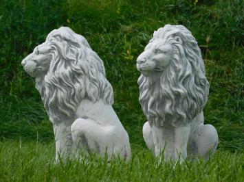 Set Lions of Stone - Left and Right - Garden Statues