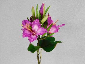 Artificial flower Lily Branch - Purple - 74 cm