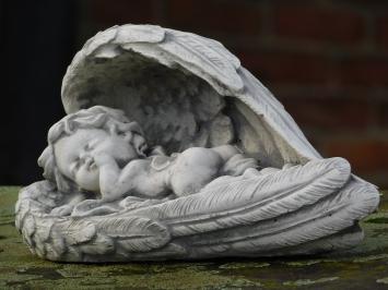 Reclining Angel in Wings - Full Stone - Detailed