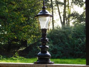 Classic Lantern Shade Black - 40 cm - Aluminum - Round Glass with Brass Accents
