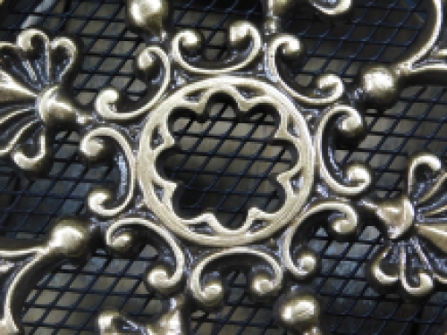 Sierlijk luchtrooster rond - alu - brass messing kleur