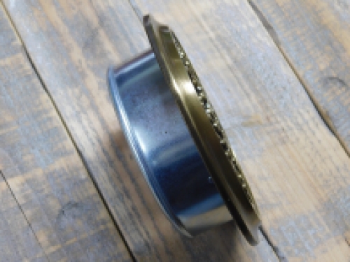 Sierlijk luchtrooster rond - alu - brass messing kleur