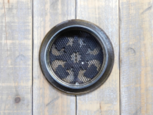 Sierlijk luchtrooster rond - alu - brass messing kleur
