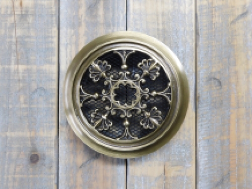Sierlijk luchtrooster rond - alu - brass messing kleur