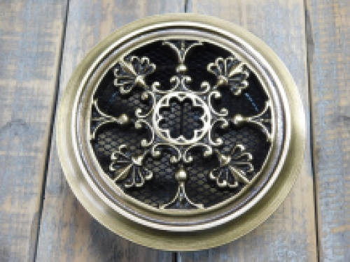 Sierlijk luchtrooster rond - alu - brass messing kleur