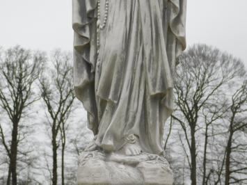 Große Marienstatue auf Sockel - 190 cm - Massivstein