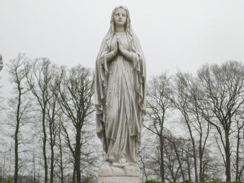 Große Marienstatue auf Sockel - 190 cm - Massivstein