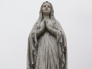 Large Mary Statue on Pedestal - 190 cm - Solid Stone