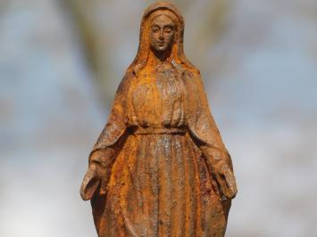 Mary statue - cast iron - rust colour