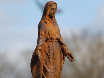 Mary statue - cast iron - rust colour