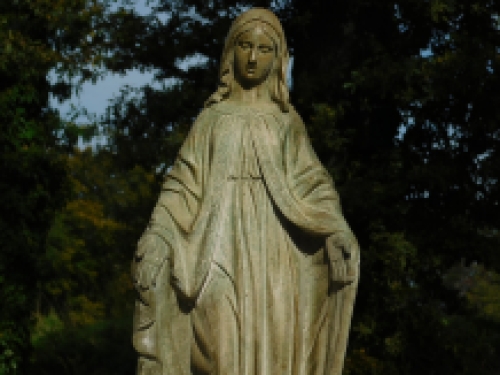 Statue of the Virgin - robust - polystone - ecru