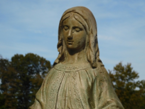 Statue of the Virgin - robust - polystone - ecru