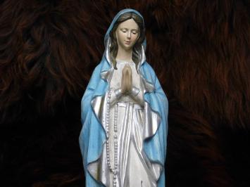 Statue Mary with Rosary - Polystone - In Colour