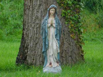 Statue of Mary XL with Rosary - Polystone - In Colour