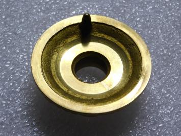 Vaste Deurknop met Bloemrozet - Gepolijst Messing