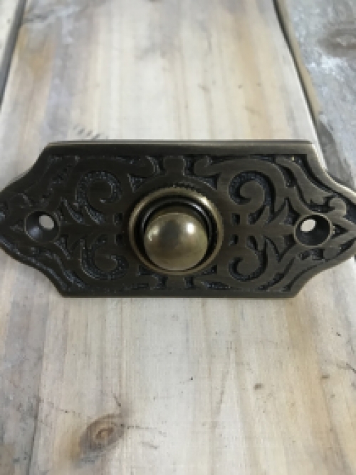 Doorbell made of old brass - flat doorbell, beautiful and classic.