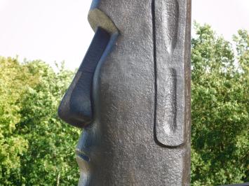 Moai Statue XXL - 180 cm - Schwarz