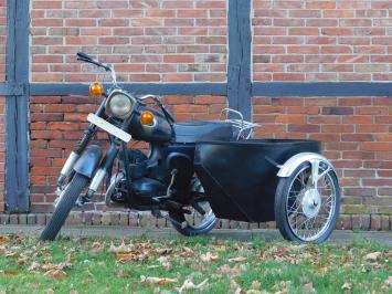 Klassisches Motorrad mit Beiwagen - Dekorationsartikel - Unikat