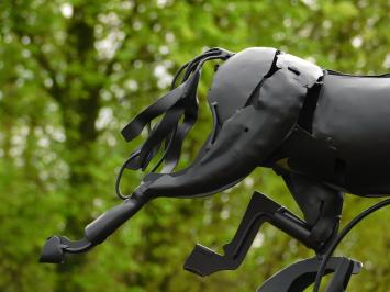 Abstract Statue Horse - 70 cm - Black - Metal