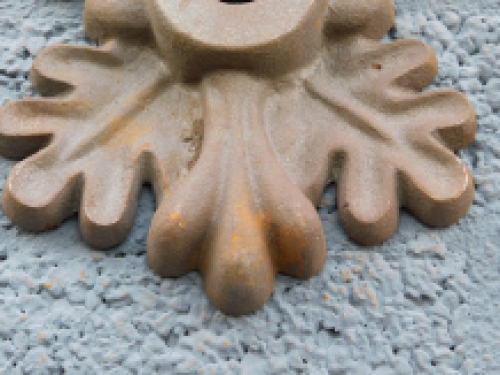 Wall anchor-cast iron-oak leaf shape.