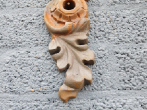 Wall anchor, cast iron, rust, art nouveau style