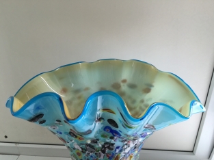 Millefiori vaas, groot en prachtig in kleur!!