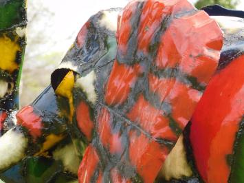 Handgefertigter Elefant mit erhobenem Rüssel – Metall – ca. 175 cm – Afrikanisches Design