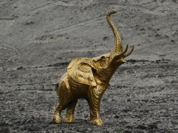 Sculpture elephant - gold - alu