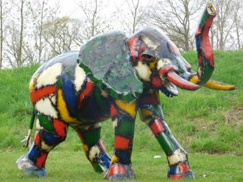 Elefant in Farbe – 135 x 180 cm – Handgefertigt und einzigartig