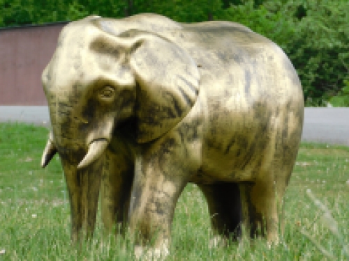 Beeld olifant - goud - polystone