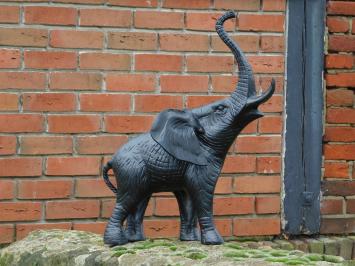 Sculpture elephant - black - alu