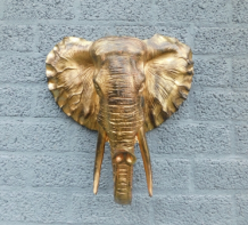 Beautiful black and gold elephant head wall ornament, beautiful!!