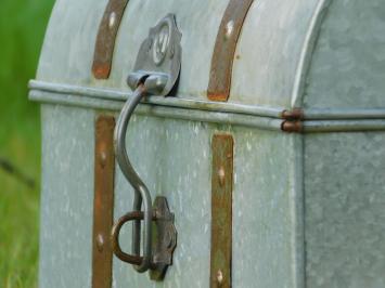 Set of 2 Vintage Storage Chests - Metal - Grey