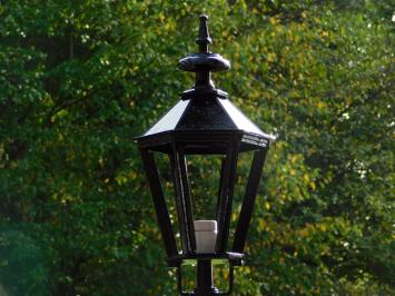 Klassische Stehleuchte für den Außenbereich mit französischer Lilie – 102 cm – Schwarz – Aluminium
