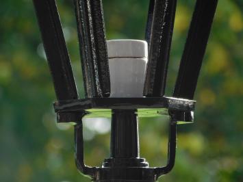 Klassische Stehleuchte für den Außenbereich mit französischer Lilie – 102 cm – Schwarz – Aluminium
