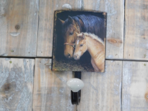 Coat Rack Hook with Horses Illustration