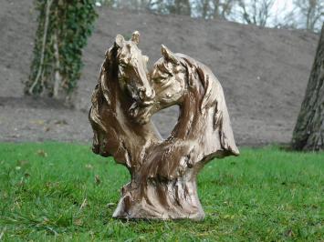 Horse statue - gold/bronze - polystone