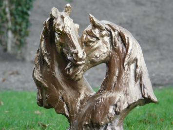 Horse statue - gold/bronze - polystone