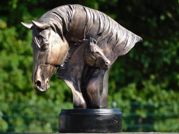 Polystone horse statue - Bronze-coloured