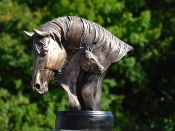 Polystone horse statue - Bronze-coloured